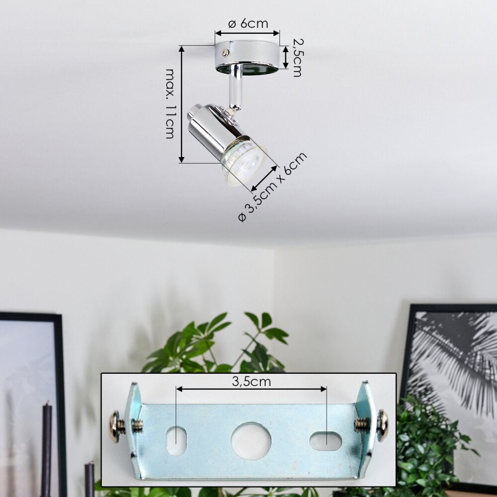 Grafberg Ceiling Light chrome, 1-light source