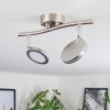 Sarnadinha ceiling light LED matt nickel, 2-light sources