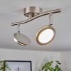 Sarnadinha ceiling light LED matt nickel, 2-light sources