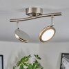 Sarnadinha ceiling light LED matt nickel, 2-light sources