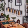 Lauden hanging light clear, Smoke-coloured, 4-light sources