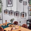 Lauden hanging light clear, Smoke-coloured, 4-light sources