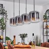 Lauden hanging light clear, Smoke-coloured, 4-light sources