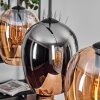 Vevino pendant light Amber, chrome, 3-light sources