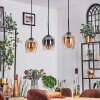 Vevino pendant light Amber, clear, Smoke-coloured, 3-light sources