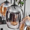 Vevino pendant light Amber, clear, Smoke-coloured, 3-light sources