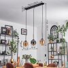 Vevino pendant light Amber, clear, Smoke-coloured, 3-light sources