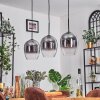 Vevino pendant light clear, Smoke-coloured, 3-light sources