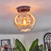 Ripoll ceiling light Amber, clear, 1-light source