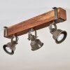 Pehefito ceiling light dark brown, grey, green, 3-light sources