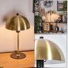 Mushroom Shaped  Sandvig table lamp brass, black, 1-light source