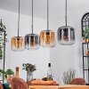 Lauden hanging light Amber, clear, Smoke-coloured, 4-light sources