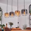 Lauden hanging light Amber, clear, Smoke-coloured, 4-light sources