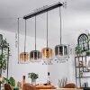 Lauden hanging light Amber, clear, Smoke-coloured, 4-light sources