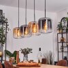 Lauden hanging light Amber, clear, Smoke-coloured, 4-light sources