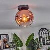 Ripoll ceiling light clear, coppery, 1-light source