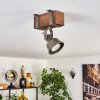 Pehefito ceiling light dark brown, grey, green, 1-light source