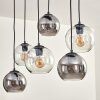 Quinteiro hanging light black, 6-light sources