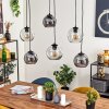 Quinteiro hanging light black, 6-light sources