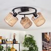 Bongal ceiling light black, 3-light sources