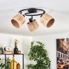 Granja ceiling light black, 3-light sources