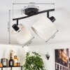 Bassagoda ceiling light black, 2-light sources