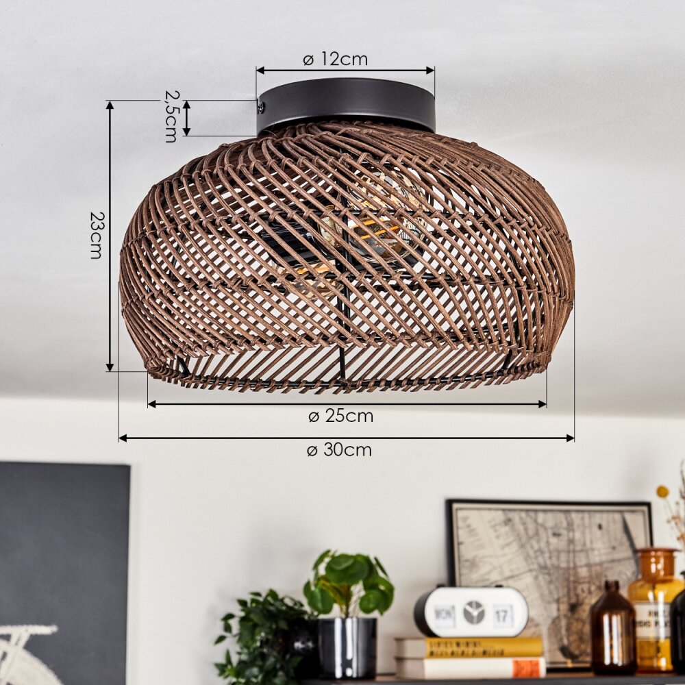 Brandala ceiling light black, 2-light sources