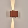 Tamarin outdoor wall light, Up & Down Light, wall light LED rust-coloured, black, 1-light source