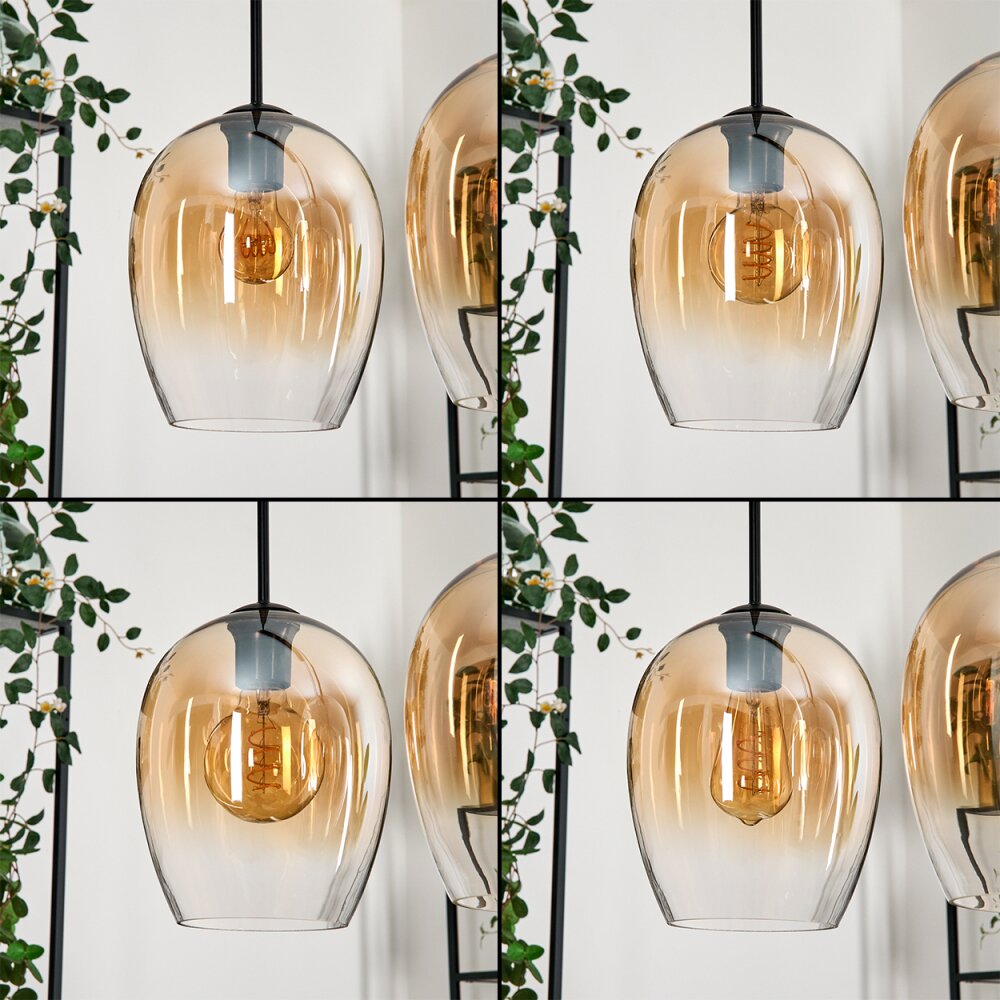 Vevino pendant light black, 4-light sources