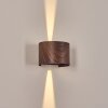 Tamarin outdoor wall light, Up & Down Light, wall light LED Wood like finish, black, 1-light source