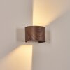 Tamarin outdoor wall light, Up & Down Light, wall light LED Wood like finish, black, 1-light source