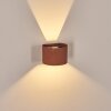 Tamarin outdoor wall light, Up & Down Light, wall light LED rust-coloured, black, 1-light source