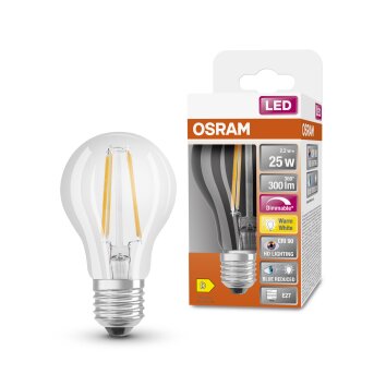 Osram lights E27 LED 2.2 Watt warm-white dimmable 300 Lumen