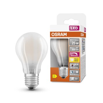 Osram lights E27 LED 2.2 Watt warm-white dimmable 300 Lumen