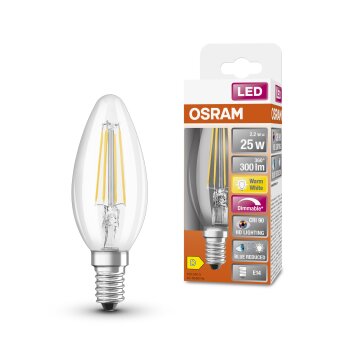 Osram lights E14 LED 2.2 Watt warm-white dimmable 300 Lumen