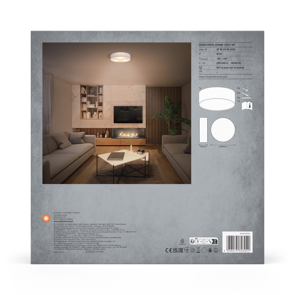 Ledvance Lights Orbis ceiling light white, 1-light source