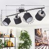 Granja ceiling light black, 4-light sources