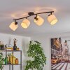 Granja ceiling light black, 4-light sources