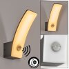 Azia outdoor wall light LED anthracite, 1-light source, Motion sensor