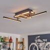 Sigersvik ceiling light LED Ecru, black, 1-light source