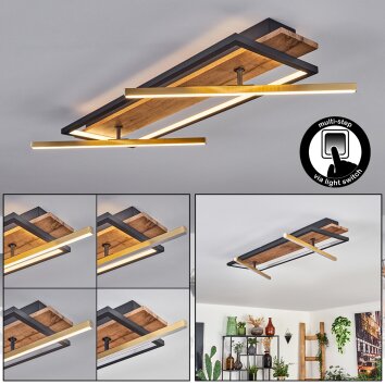 Cascada ceiling light LED brass, Ecru, black, 1-light source