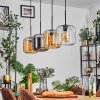 Lauden pendant light Amber, chrome, clear, 4-light sources