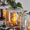 Lauden pendant light Amber, chrome, clear, 4-light sources