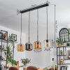 Lauden pendant light Amber, chrome, clear, 4-light sources