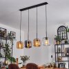 Lauden pendant light Amber, chrome, clear, 4-light sources