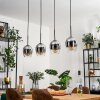 Vevino pendant light chrome, clear, 4-light sources