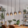 Vevino pendant light chrome, clear, 4-light sources