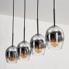 Vevino pendant light chrome, clear, 4-light sources