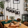 Vevino pendant light chrome, clear, 4-light sources