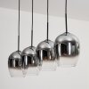 Vevino pendant light chrome, clear, 4-light sources